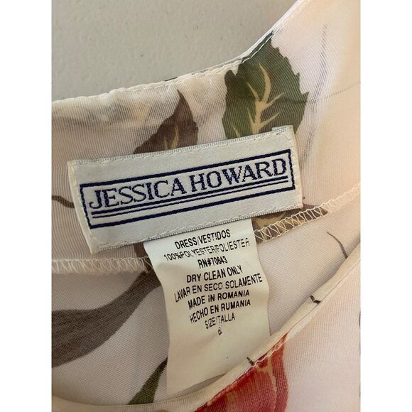Jessica Howard Floral A-Line Dress Short Sleeve Size 6 Tall - Picture 3 of 8